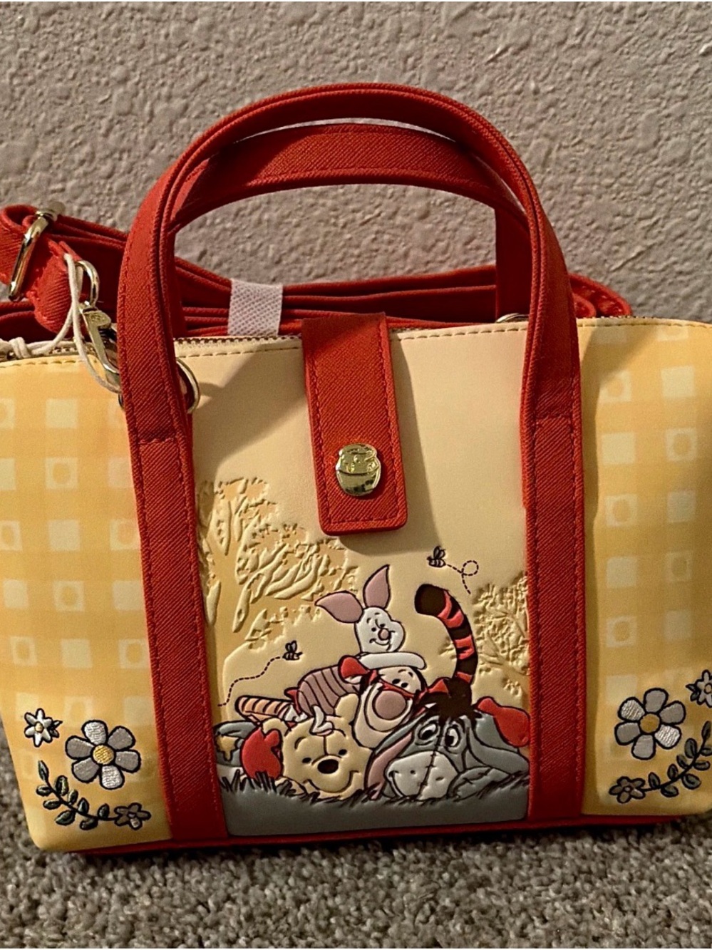 Loungefly Yellow and Red Winnie the Pooh Satchel